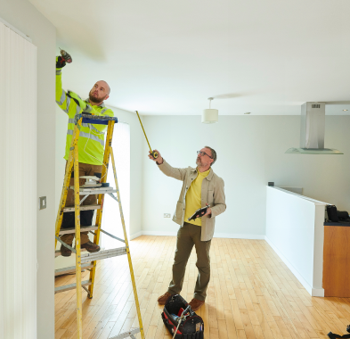Home improvement with ladder and tools